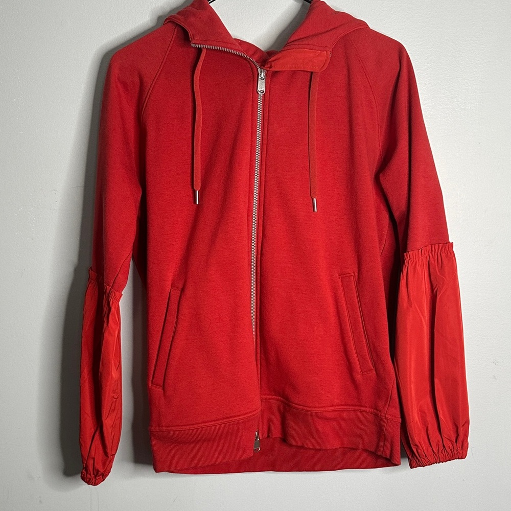 Athleta Vibrant Red Bomber Jacket